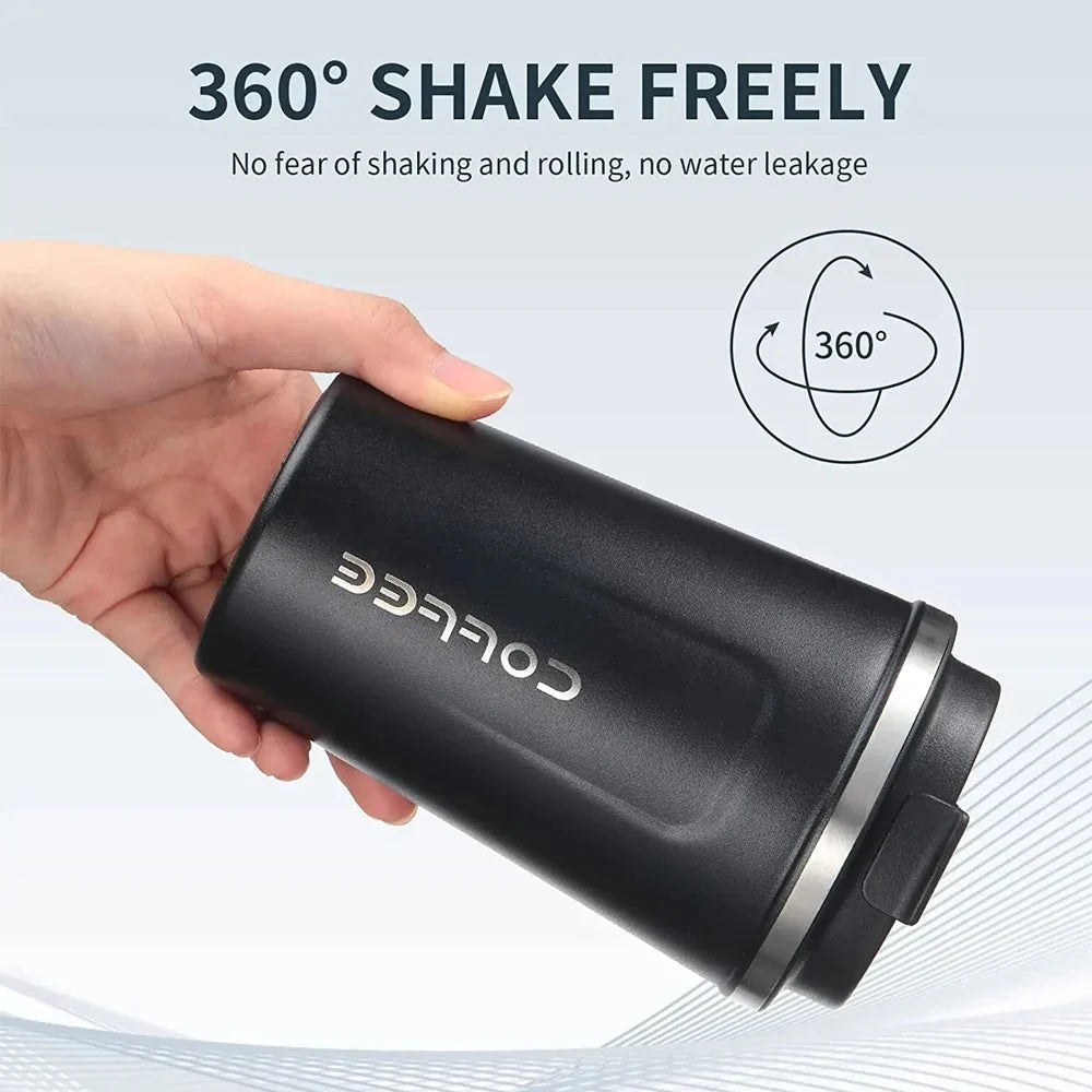 Stainless Steel Double Wall Travel Coffee Cup - 500 ml | Leak-Proof Design, Insulated Mug for On-The-Go Brewing | BPA-Free, Easy-to-Clean Portable Cup