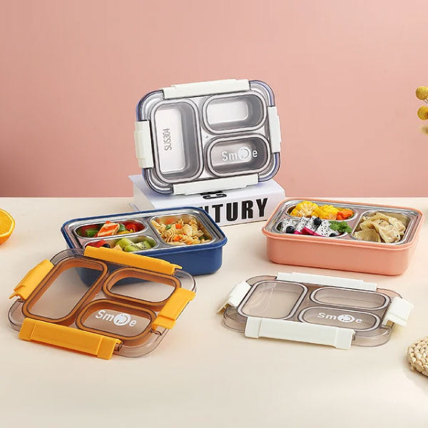 3 Compartment Leak Proof Lunch Box | Tri-Delight Bento Lunch box