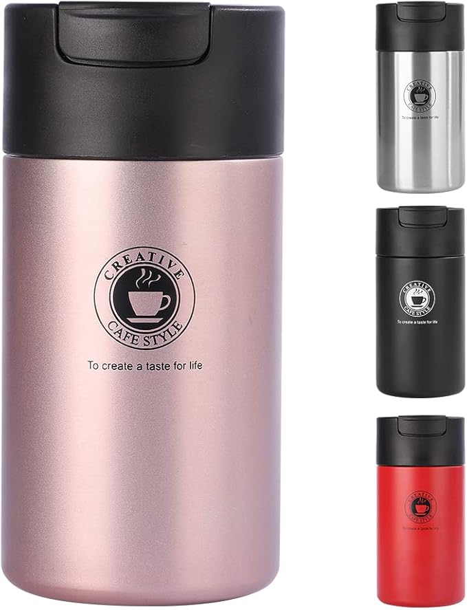 Cafe Style (stainless steel 450ML ) | Vacuum Coffee Mug with Stainless Steel Travel Mug Hot Cold Leakproof Water Bottles Gift for Women Men