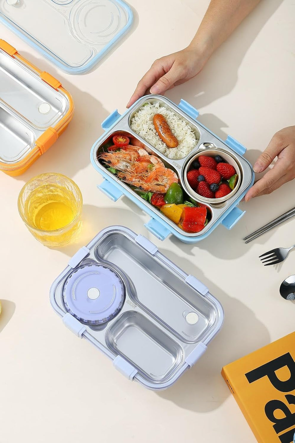 Balanced Meal Bento (With Free cutlery Spoon, Chopsticks )