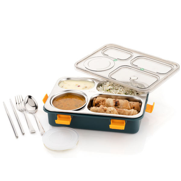 4-Compartment Lunch Box | Meal Mate Stainless Steel Bento Lunch box
