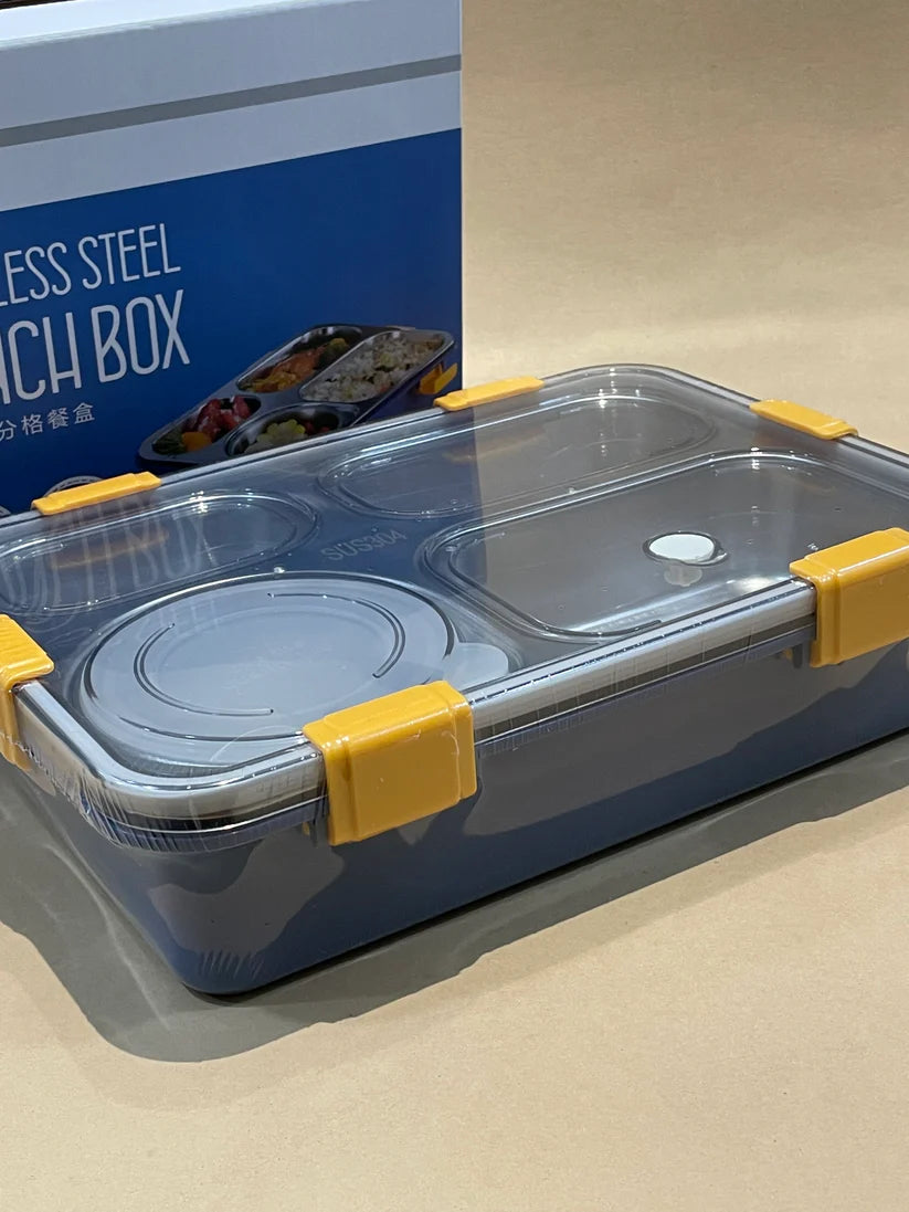 4 Compartments with soup bowl 850ml+150ml (with stainless steel spoon and chopsticks)